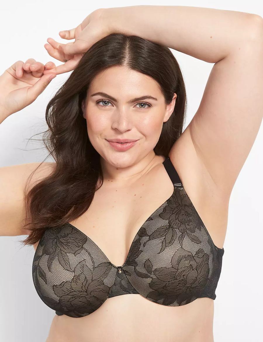 Lane Bryant Invisible Lace Backsmoother Lightly Lined Full Coverage Bralette Donna Nere | IXL17DY