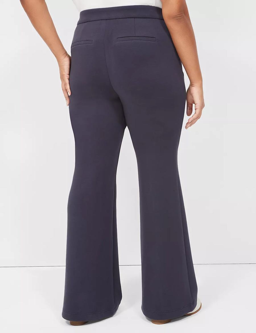 Lane Bryant Journey Knit Flare Pantaloni Donna Blu | ZNS6268SD