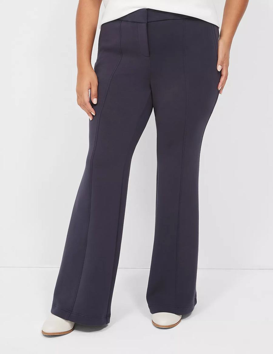 Lane Bryant Journey Knit Flare Pantaloni Donna Blu | ZNS6268SD