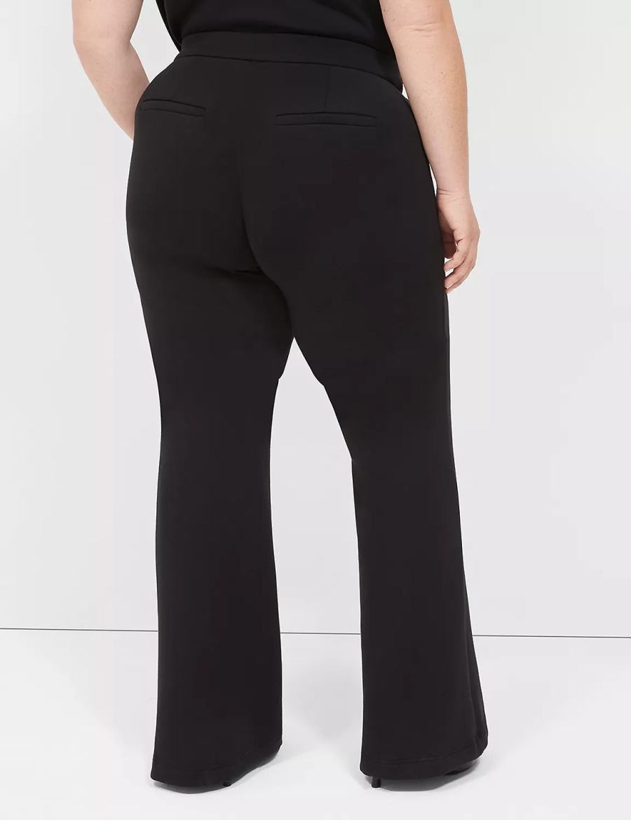 Lane Bryant Journey Knit Flare Pantaloni Donna Nere | QOV5893MD