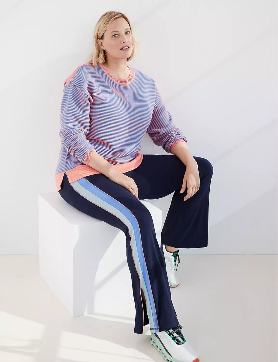 Lane Bryant LIVI Crew-Neck Ottoman Maglioni Donna Corallo | OMX8874IO