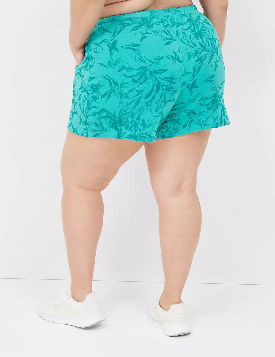 Lane Bryant LIVI French Terry Pantaloncini Donna Verde Acqua | DZP8394FU