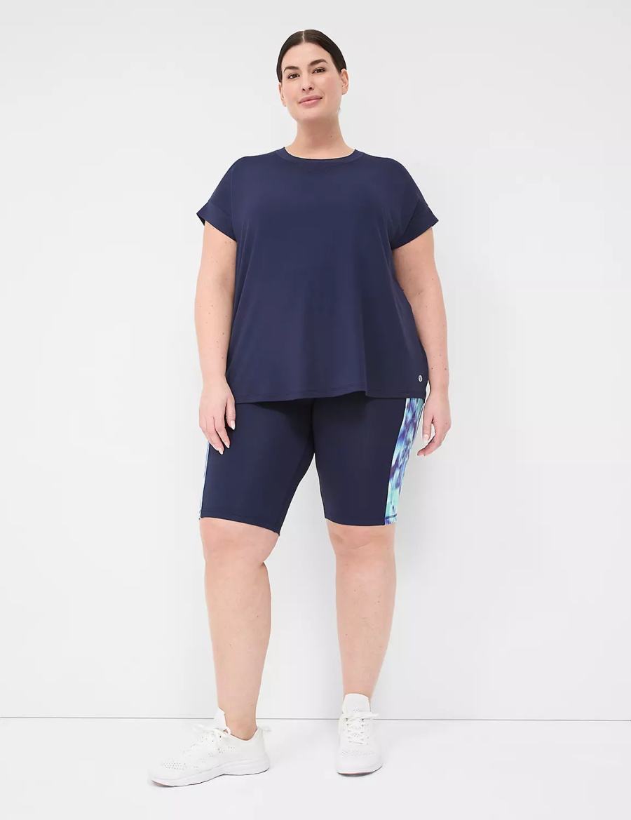 Lane Bryant LIVI High-Rise Recycled LIVI Soft Knee Pantaloncini Donna Blu Scuro | EPH8888FU