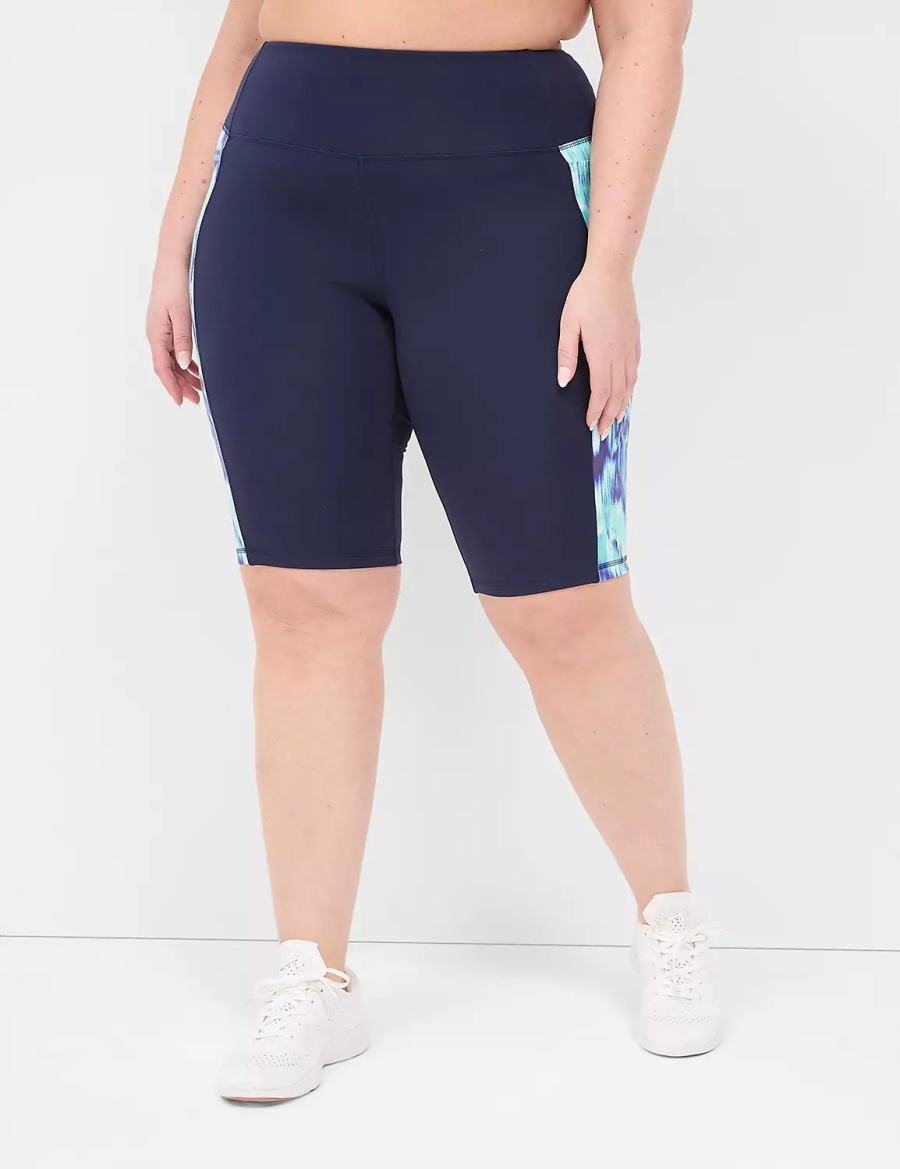 Lane Bryant LIVI High-Rise Recycled LIVI Soft Knee Pantaloncini Donna Blu Scuro | EPH8888FU