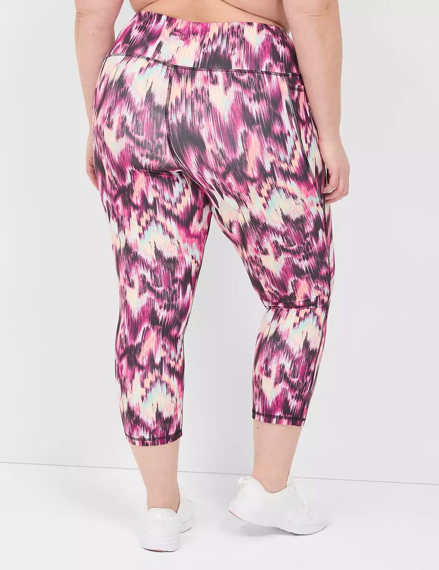 Lane Bryant LIVI High-Rise Recycled LIVI Soft Capri Leggings Donna Rosa | ESG192WA