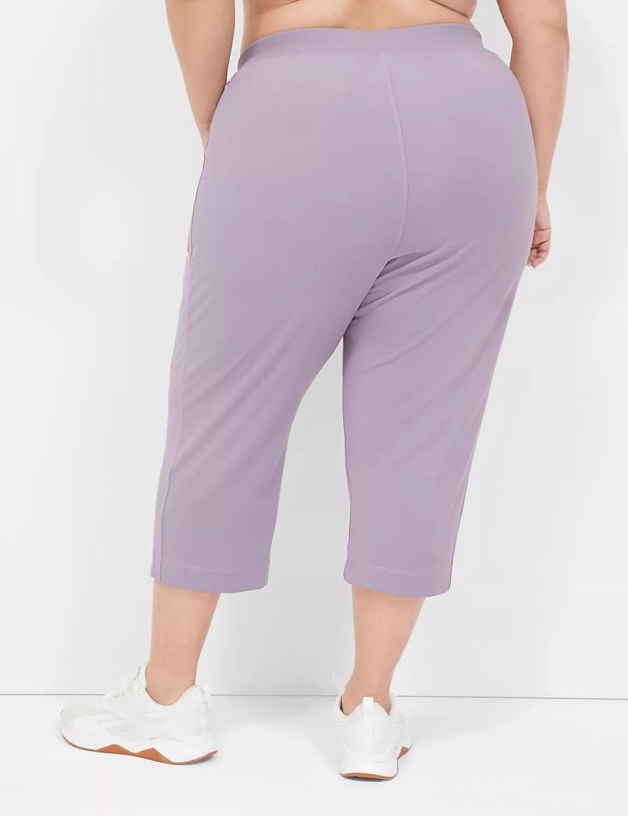 Lane Bryant LIVI Knit Capri Pantaloni Donna Viola Verde Oliva | XOO6028RI