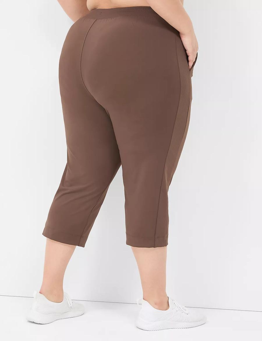 Lane Bryant LIVI Knit Capri Pantaloni Donna Marroni Scuro | ANQ1253XE