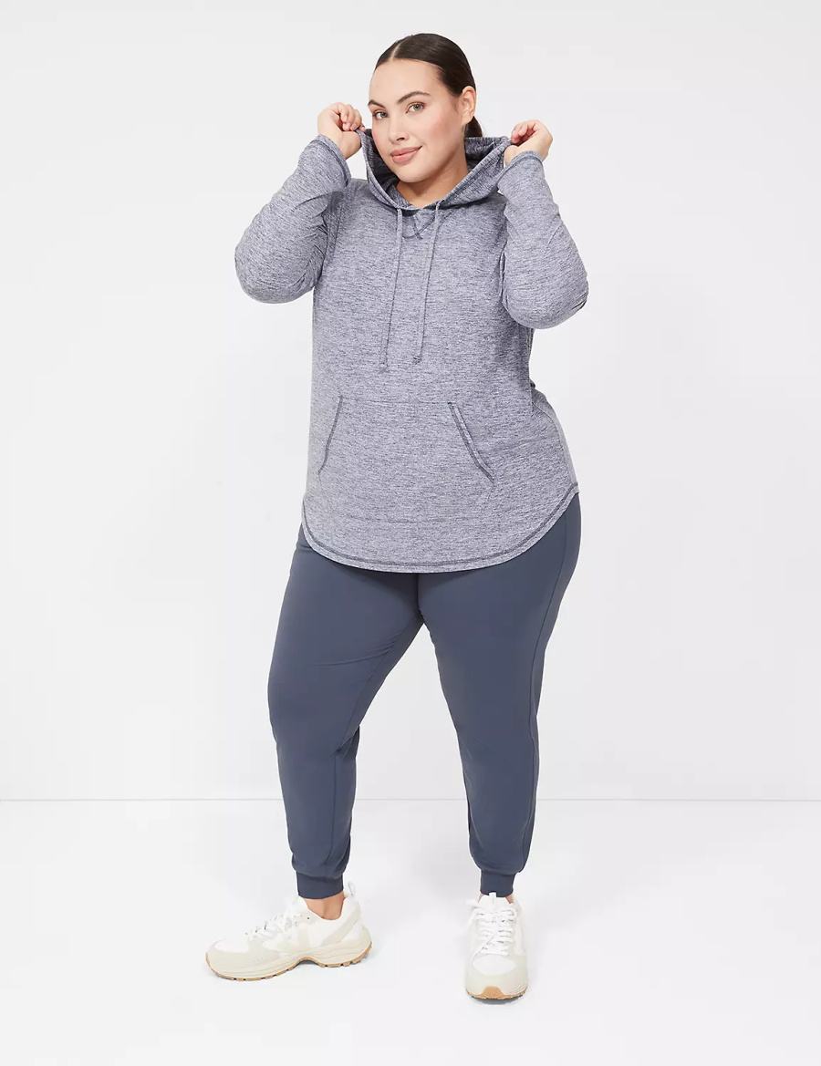 Lane Bryant LIVI Long-Sleeve Recycled LIVI Soft Felpa con Cappuccio Donna Blu Marino | VFN3618GU