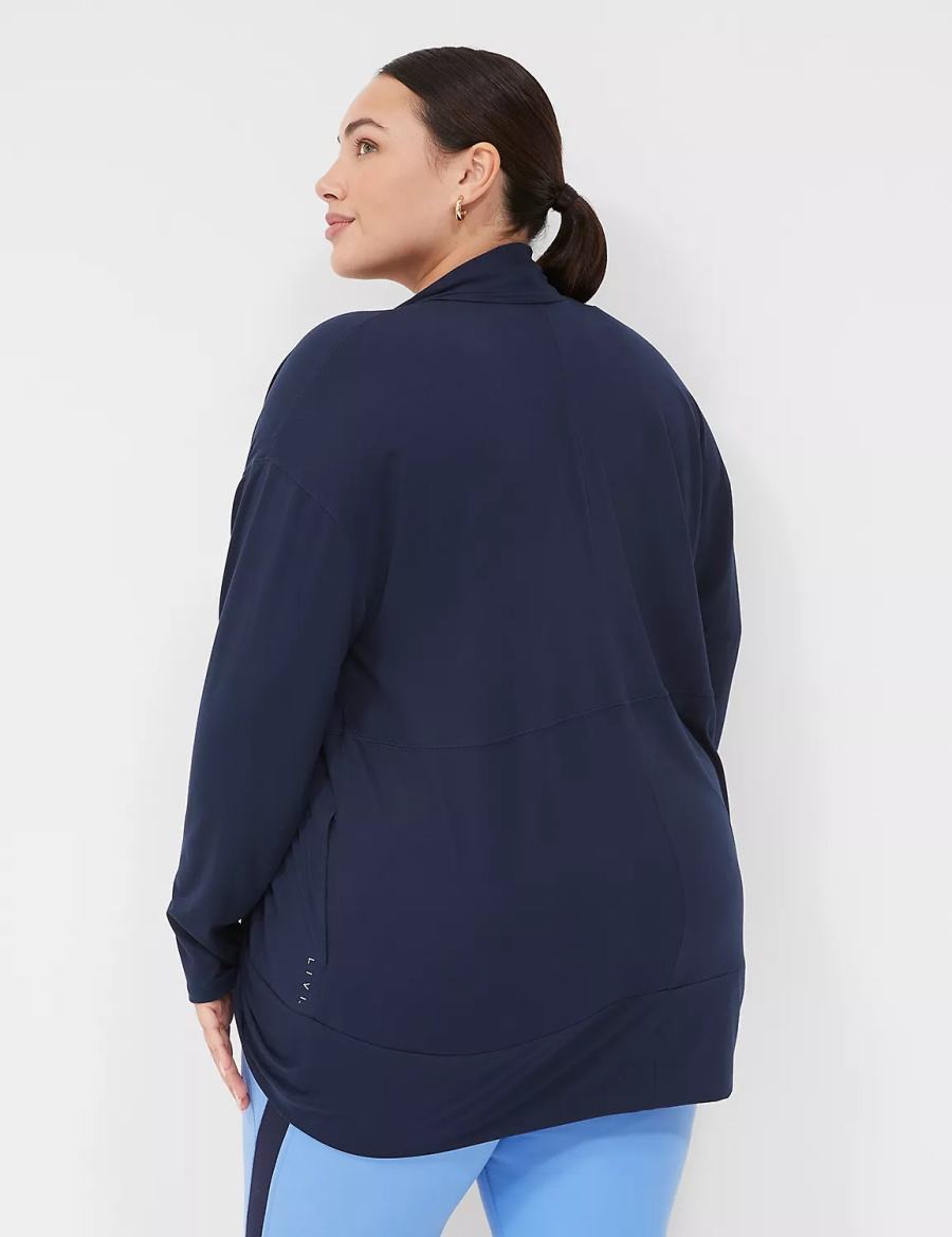 Lane Bryant LIVI Recycled LIVI Soft Cocoon Overpiece Vestaglia Donna Blu Marino | ZJM6967IQ