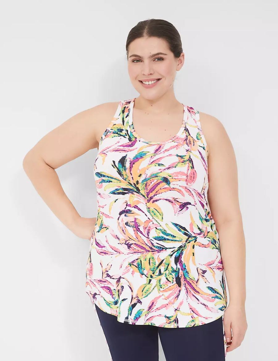 Lane Bryant LIVI Scoop-Neck Wicking Racerback Canotta Donna Colorate | LHV2395LA