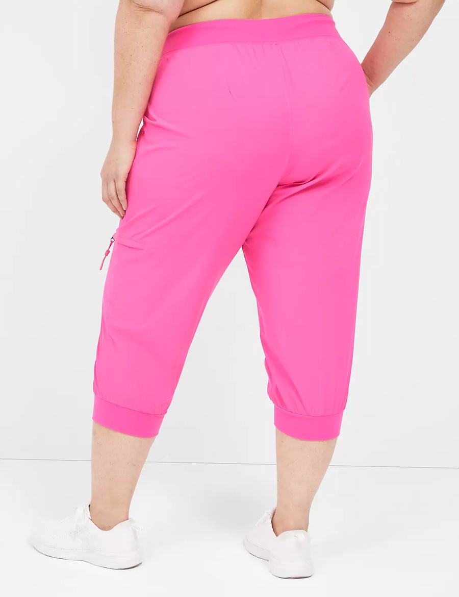 Lane Bryant LIVI Stretch Woven Capri Pantaloni Jogger Donna Rosa Chiaro | TOY219IG