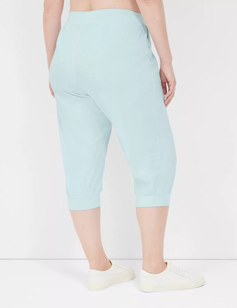 Lane Bryant LIVI Stretch Woven Capri Pantaloni Jogger Donna Verdi Chiaro | NCS2227CM