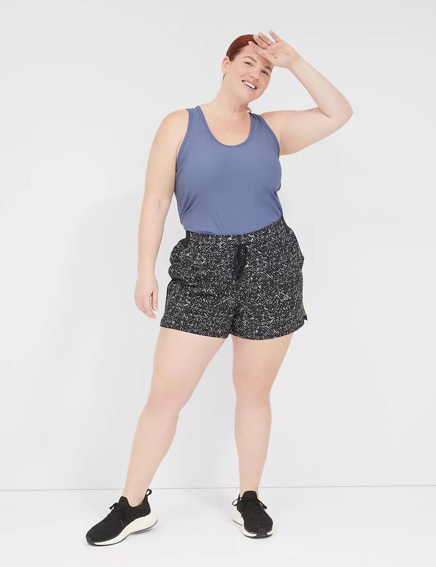 Lane Bryant LIVI Stretch Woven Pantaloncini Donna Nere | HDH4135QN