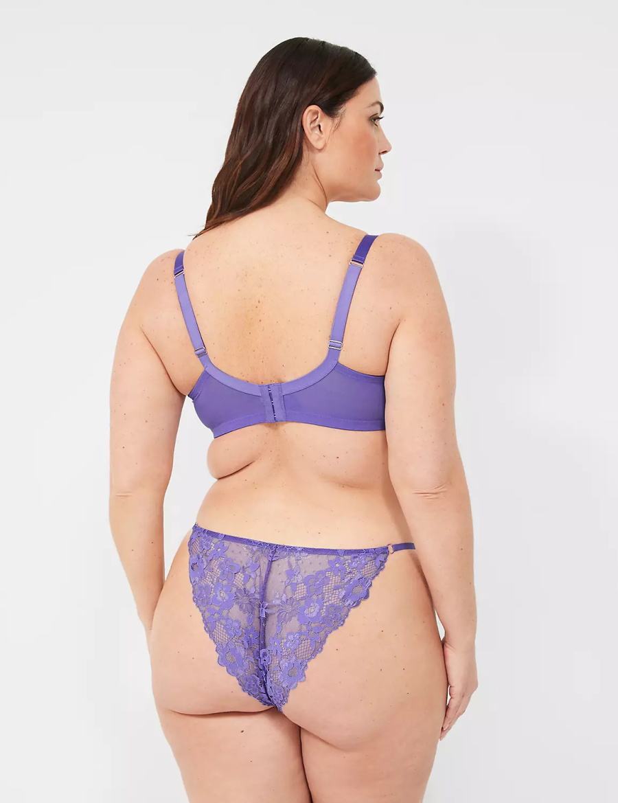 Lane Bryant Lace-Back Mutandina Brasiliana Donna Viola Colorate | XCS729ZE