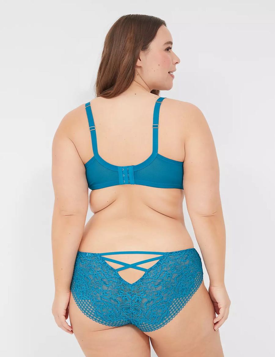 Lane Bryant Lace-Back Mutandine Sfacciate Donna Blu | SSI9796PW