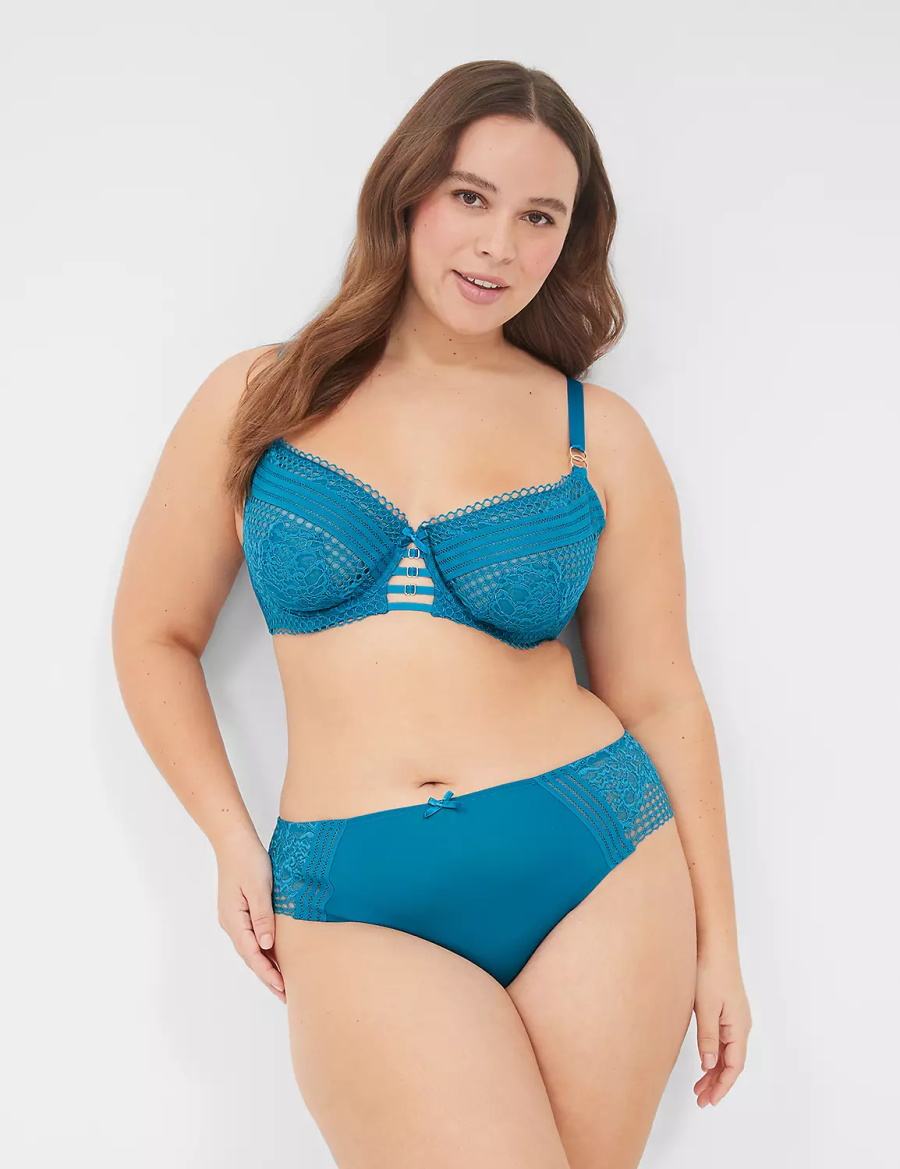 Lane Bryant Lace-Back Mutandine Sfacciate Donna Blu | SSI9796PW