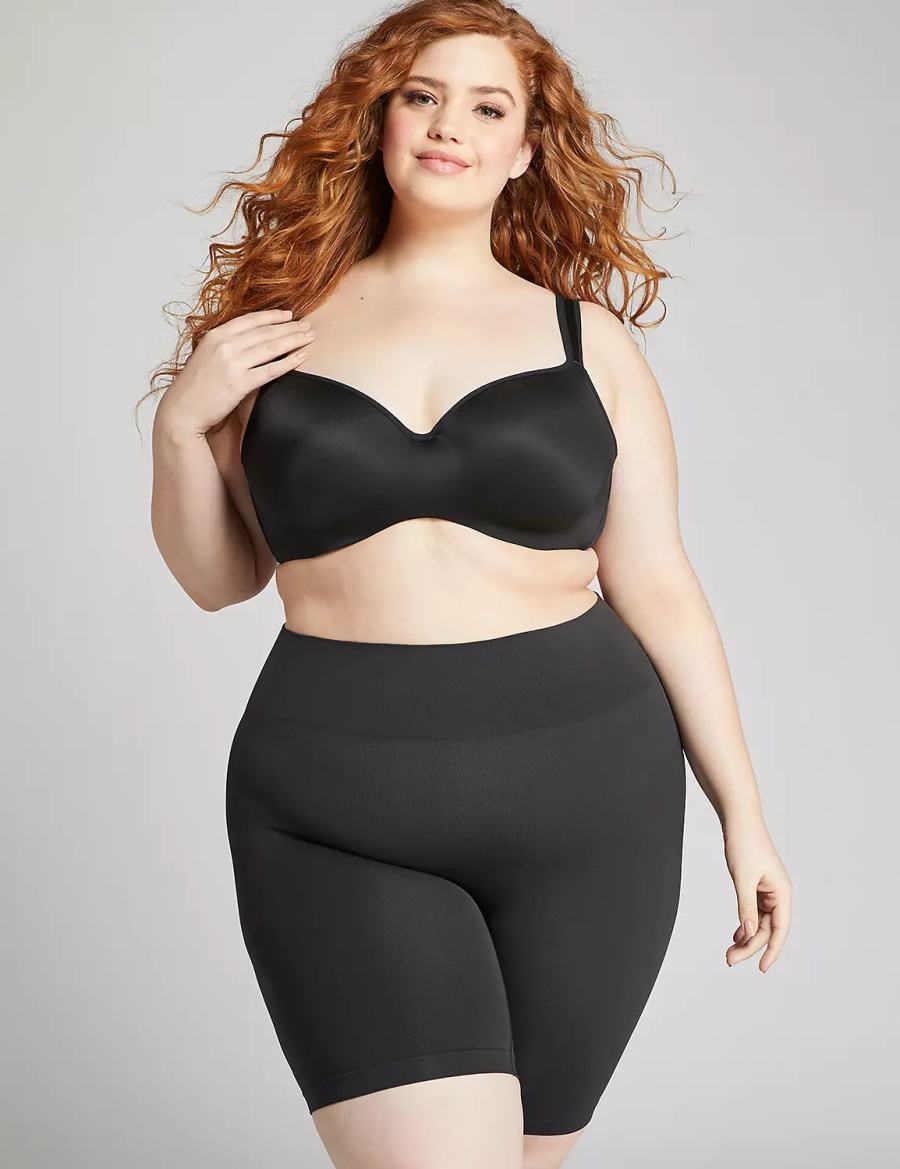 Lane Bryant Level 2 Shaping High-Waist Short Slip Donna Nere | RNX1270BA