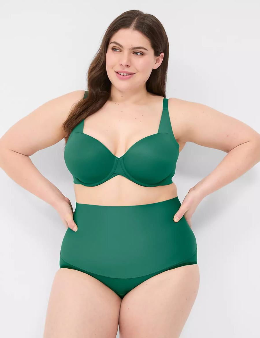 Lane Bryant Level 2 Totally Smooth High-Waist Slip Donna Verdi Scuro | HBI8887RO