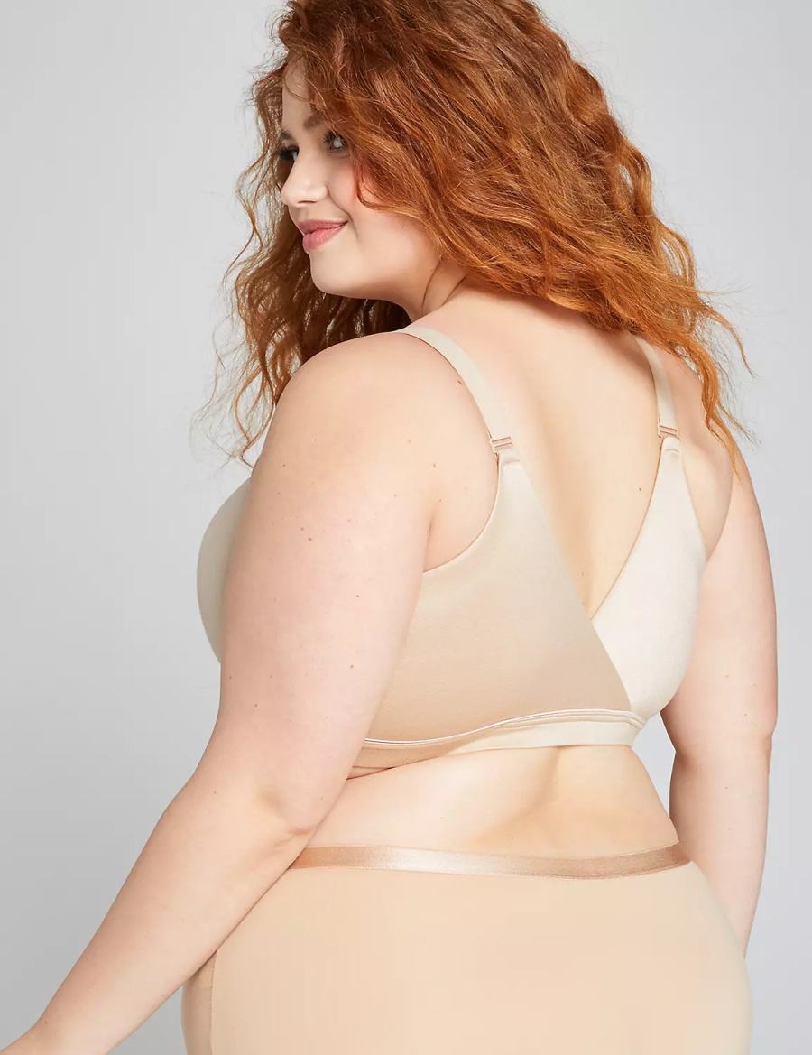 Lane Bryant Lightly Lined Lounge Bralette Donna Beige | UYH6397UG