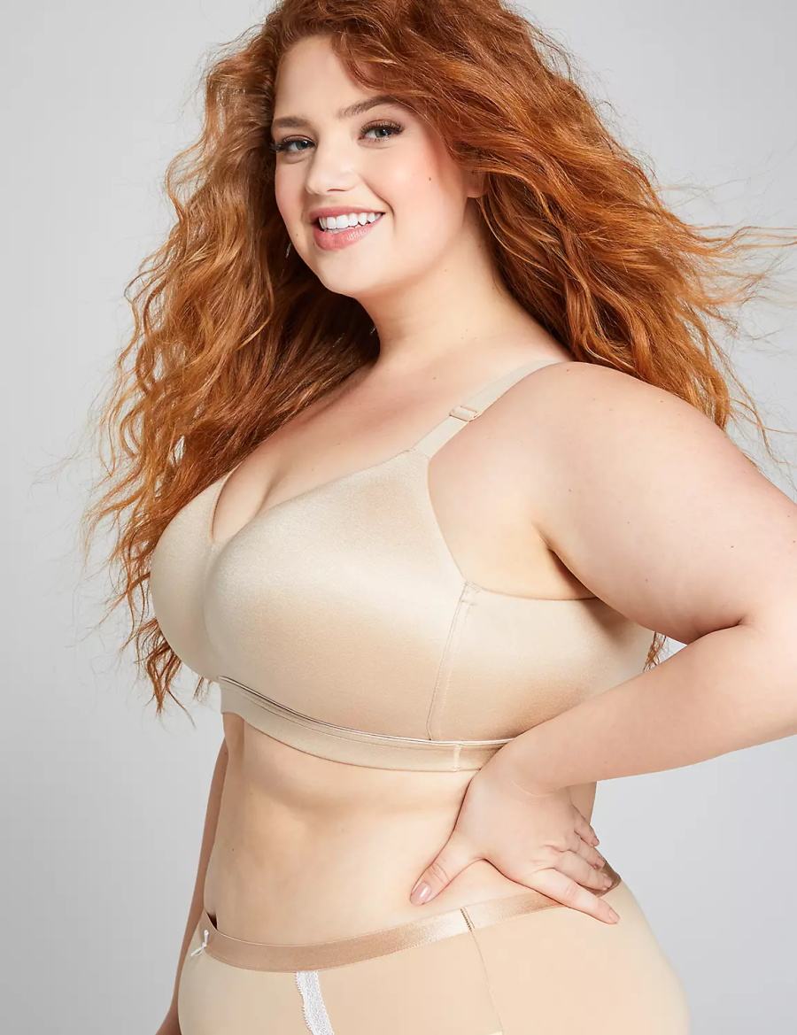 Lane Bryant Lightly Lined Lounge Bralette Donna Beige | UYH6397UG