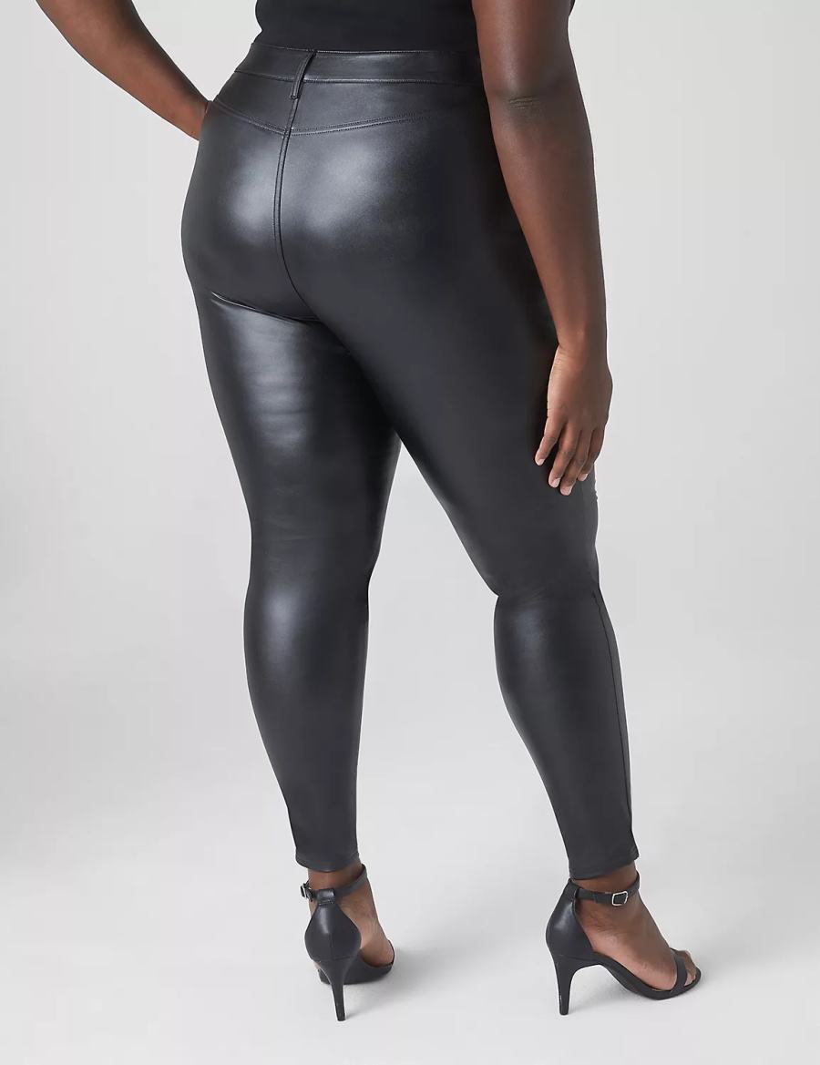 Lane Bryant Lightweight Faux-Leather Leggings Donna Nere | HCU9157BA