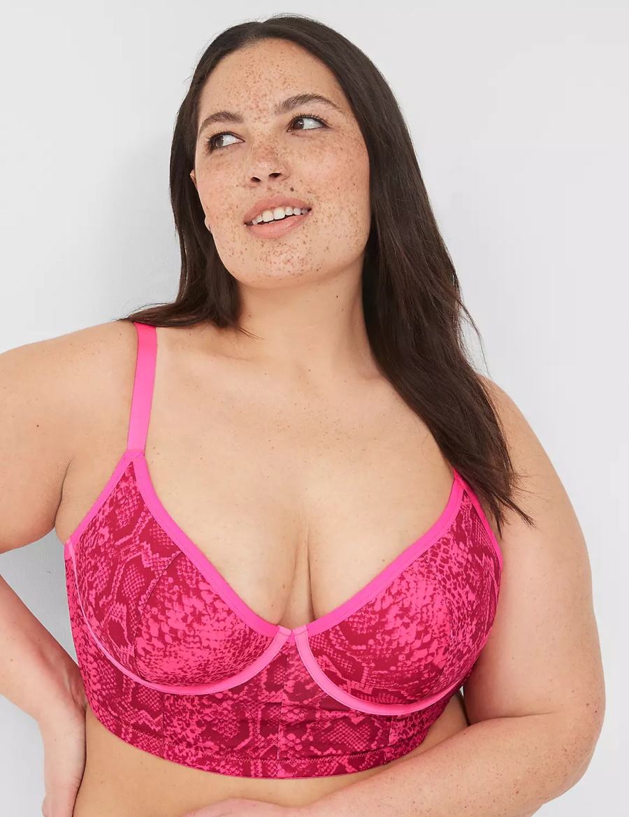 Lane Bryant Longline Demi Bralette Donna Rosa | CIY3720YX