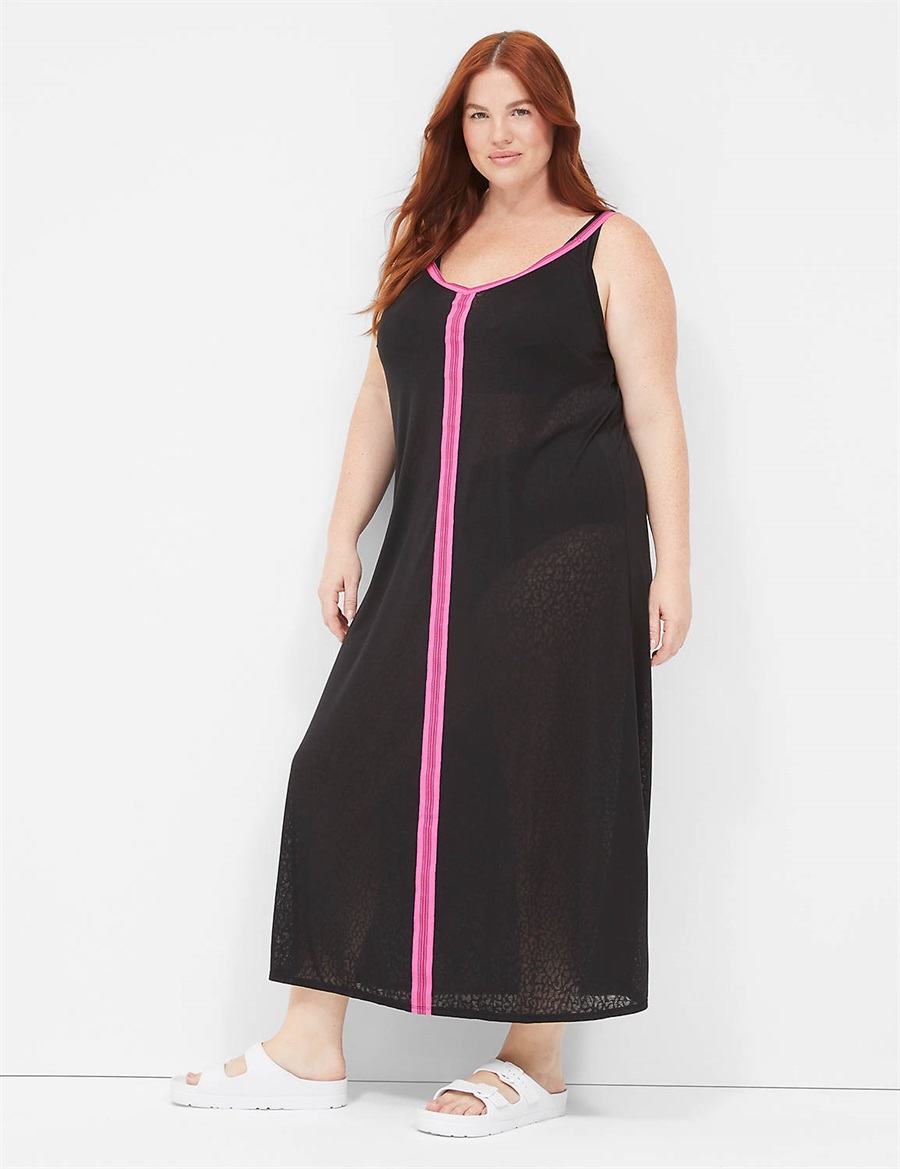 Lane Bryant Maxi Vestito Donna Nere | CUE3134KG