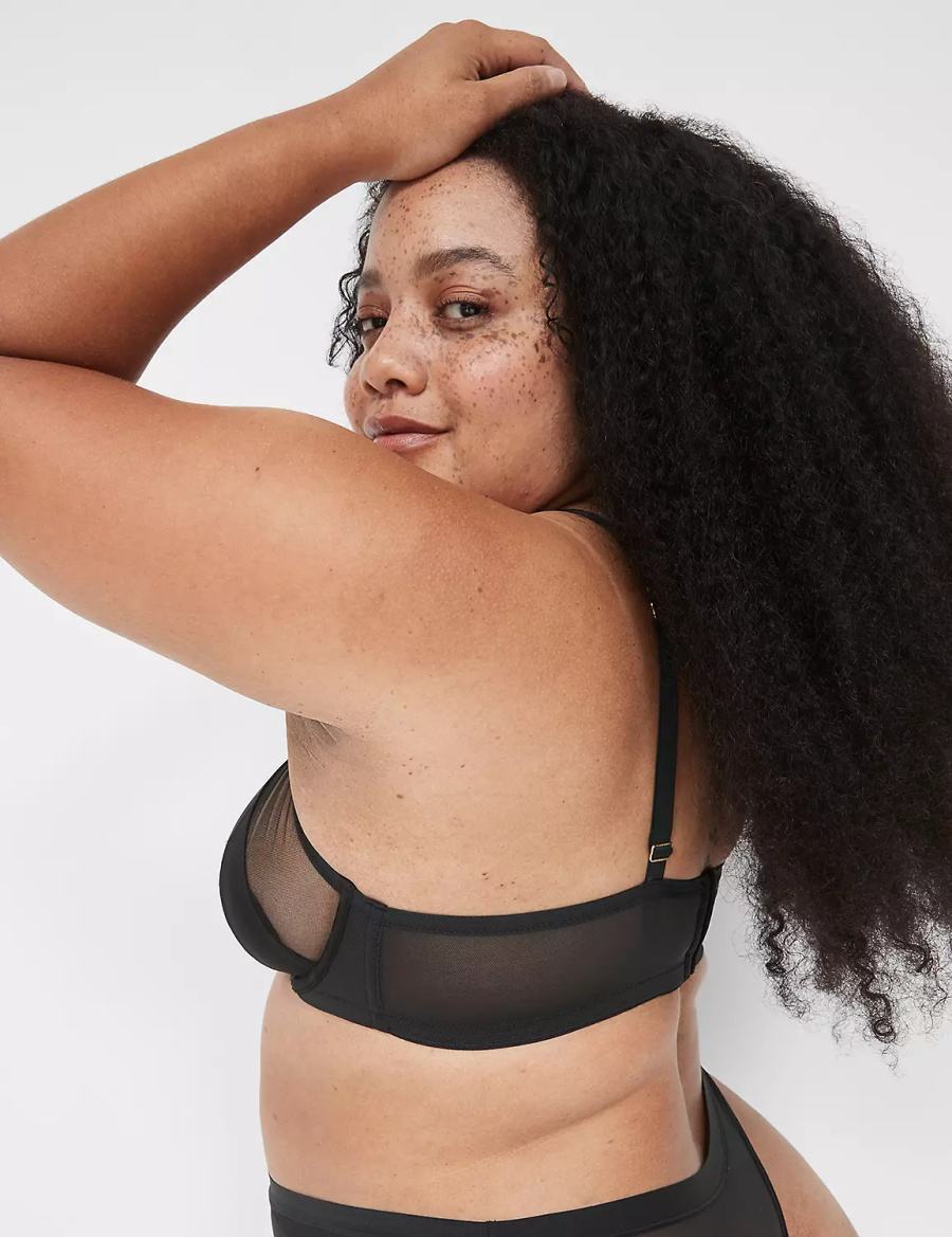 Lane Bryant Mesh Bandeau Bralette Donna Nere | APH5063PU