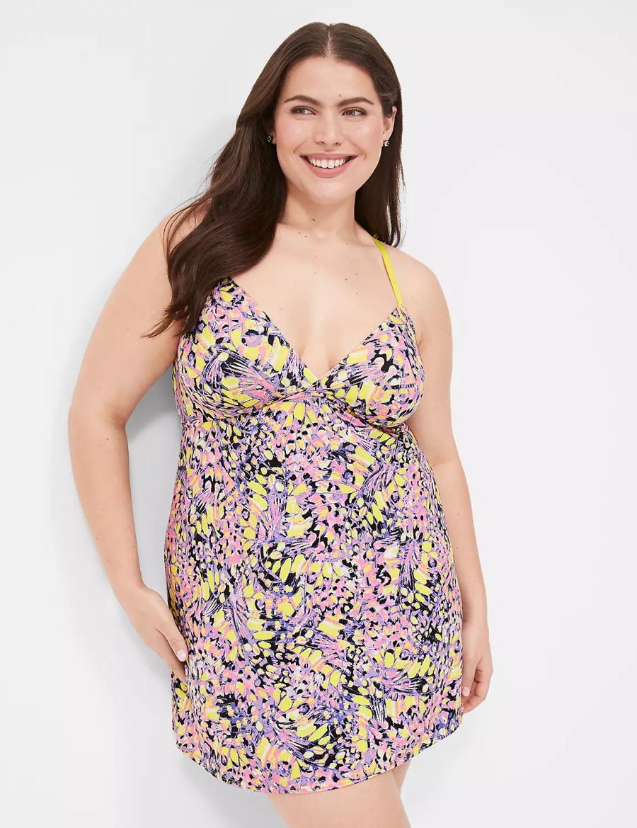 Lane Bryant Microfiber Triangle Slip Vestito Donna Gialle Colorate | REF923PT