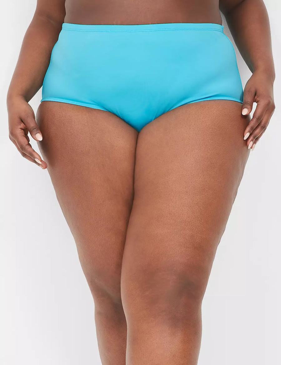 Lane Bryant Mid-Rise Swim Slip Donna Blu | BWO3215BS