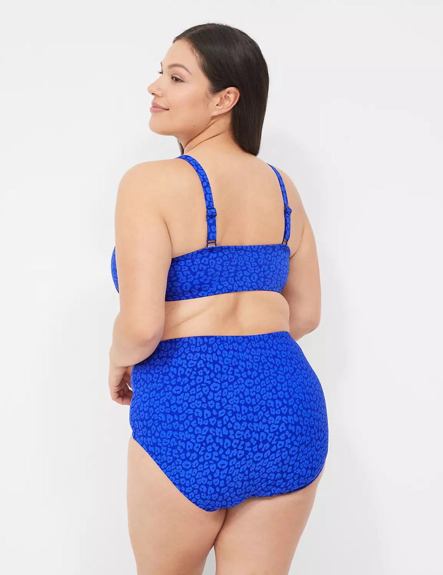 Lane Bryant Mid-Rise Swim Slip Donna Blu | LOX3439JV