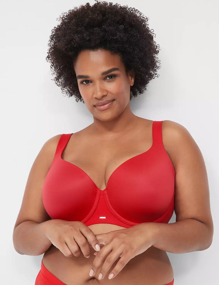 Lane Bryant Modern Luxe Lightly Lined Reggiseno A Balconcino Donna Rosse | DQG7858JY