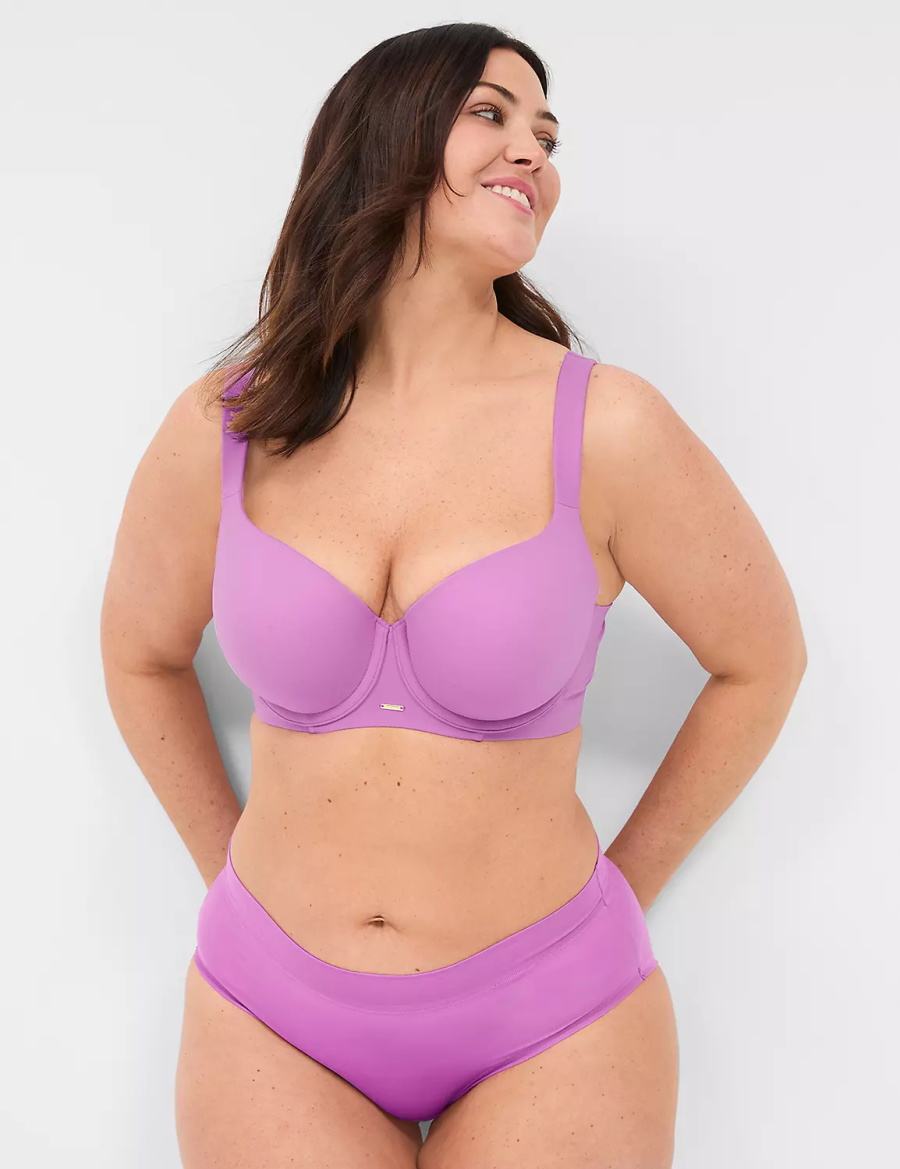 Lane Bryant Modern Luxe Lightly Lined Reggiseno A Balconcino Donna Viola | ZOH9285JN