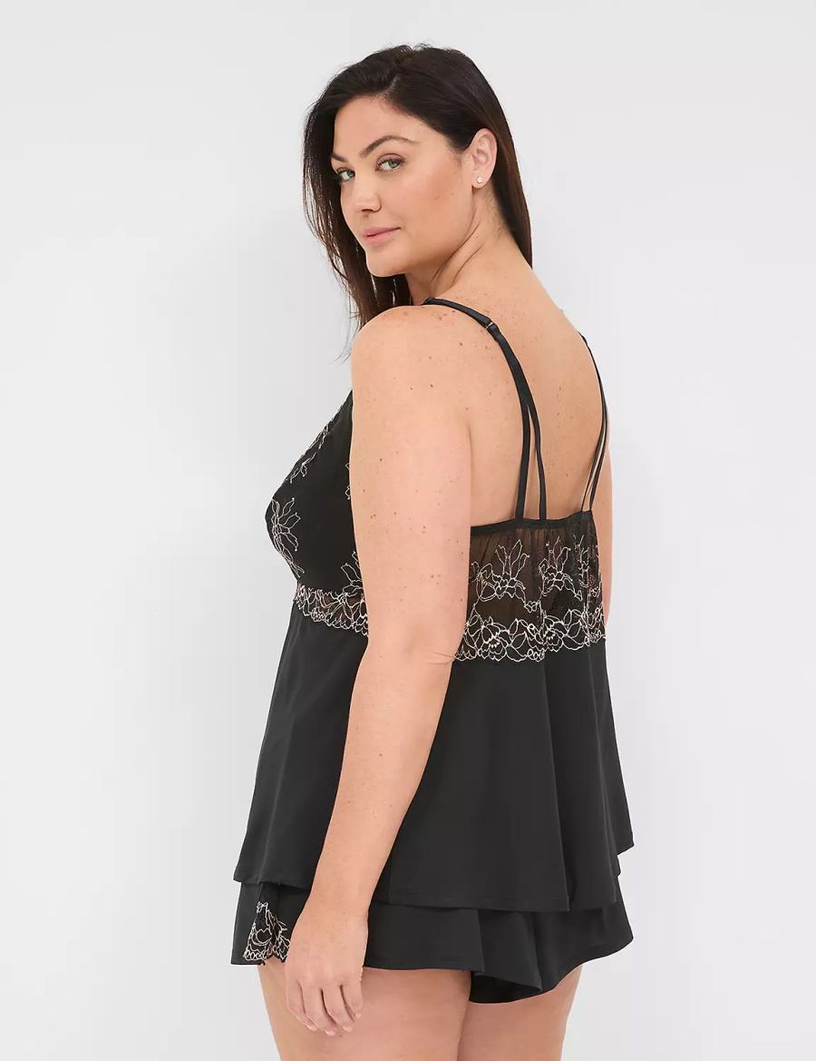 Lane Bryant Modern Romance Cami & Short Set Pigiama Donna Nere | CIG453BC