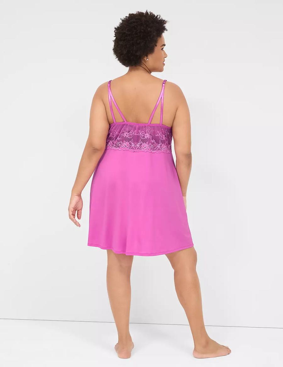 Lane Bryant Modern Romance Chemise Vestito Donna Viola | UPW5873ZH