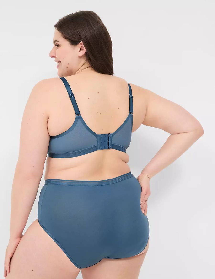 Lane Bryant Modern Romance Lightly Lined Demi Bralette Donna Blu Grigie | XYW6764QO