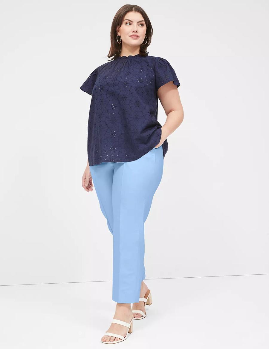 Lane Bryant Modern Straight Ankle Pantaloni Donna Blu | OZY2081JT