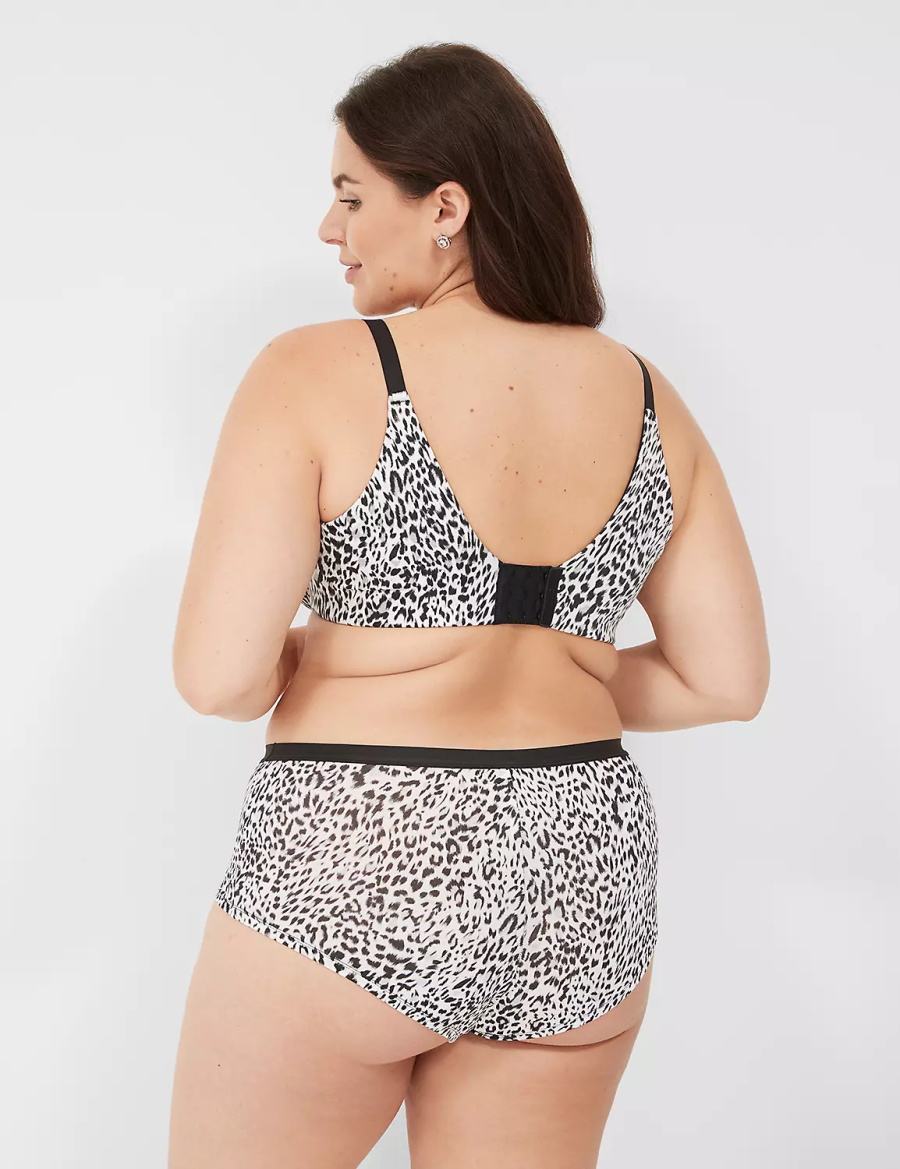 Lane Bryant No-Show Boyshort Slip Donna Bianche Nere | GQJ3826YP