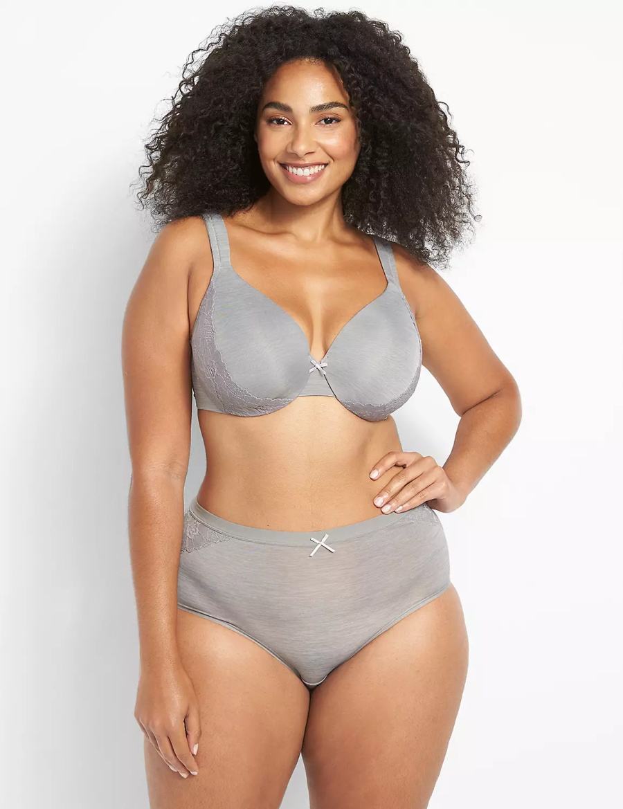 Lane Bryant No-Show Full Slip Donna Grigie | APK9869OF