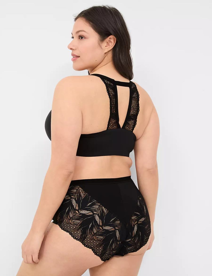 Lane Bryant No-Show Lace-Back Full Slip Donna Nere | HUI238XT