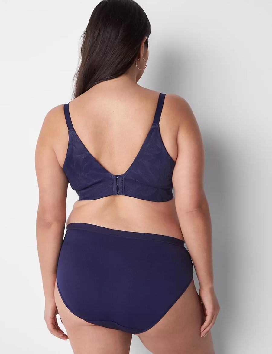 Lane Bryant No-Show With Lace Trim Mutandine Hipster Donna Blu | PJI6845HP