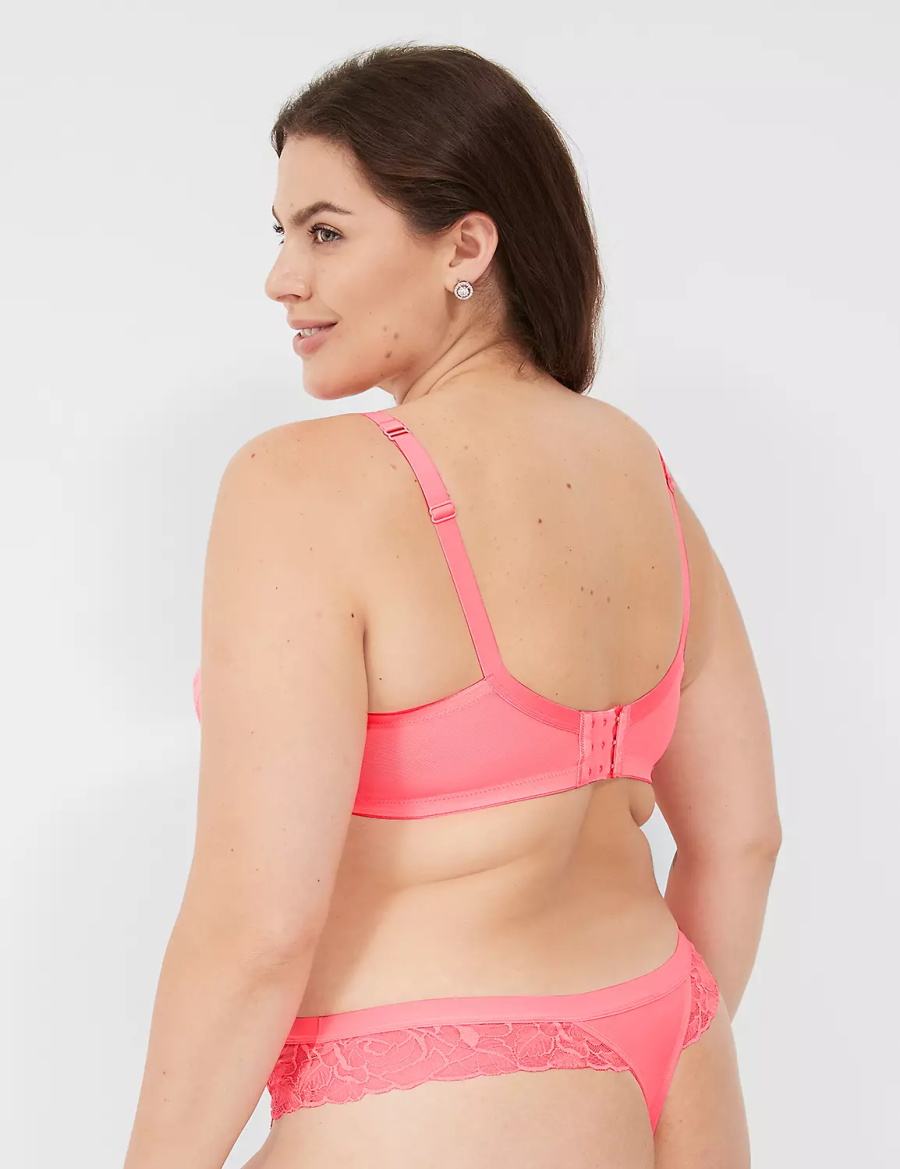 Lane Bryant No-Show with Lace Mutandine Perizoma Donna Rosa | BFS7932QG