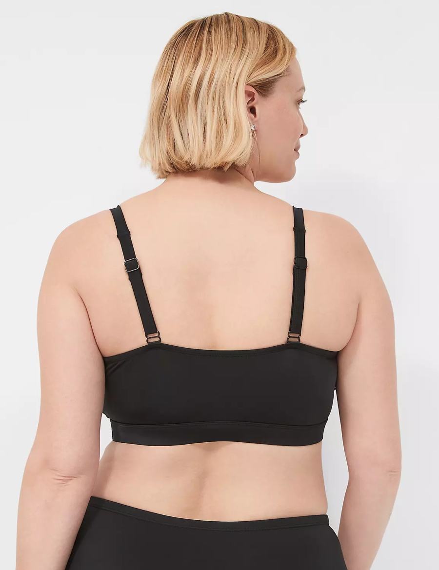 Lane Bryant No-Wire Top Bikini Donna Nere | OGE6058JN