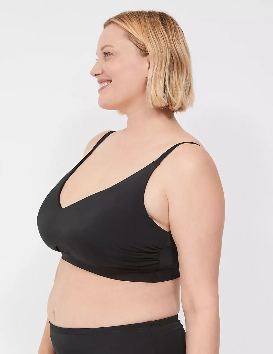 Lane Bryant No-Wire Top Bikini Donna Nere | OGE6058JN