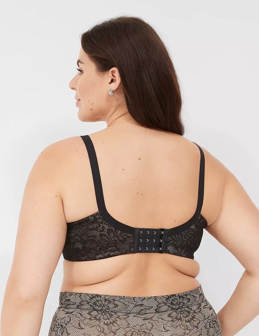 Lane Bryant No-Wire with Lace Bralette Donna Nere | DHD3813IL