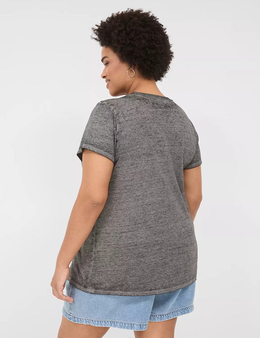 Lane Bryant On The Road Graphic Tee Magliette Donna Grigie | GWO8811CW