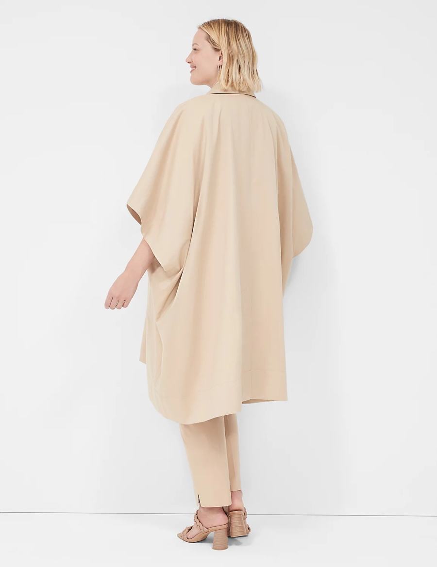 Lane Bryant Oversized Trench Poncho Poncho Donna Khaki | HXY930US