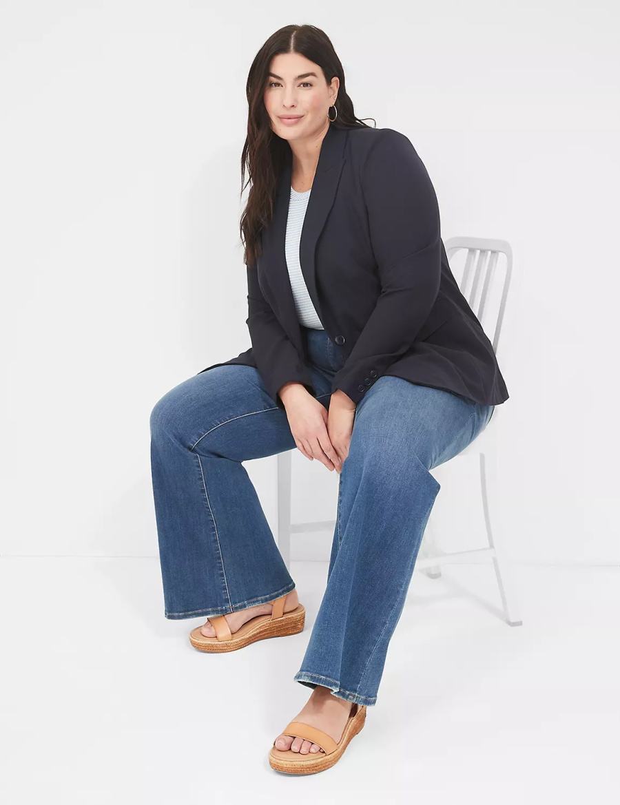 Lane Bryant Perfect Drape Blazer Donna Blu | RFY9972RA