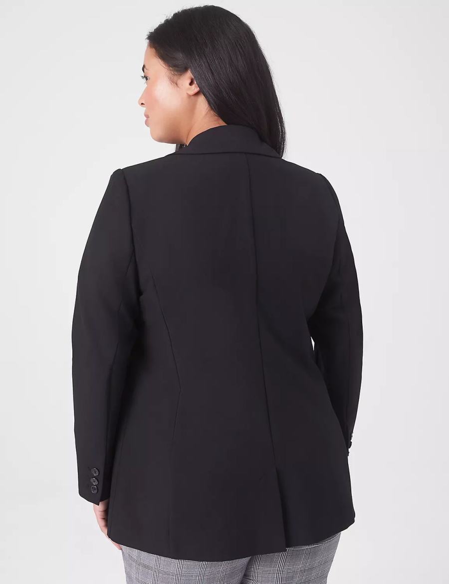 Lane Bryant Perfect Drape Blazer Donna Nere | VFQ1253HI