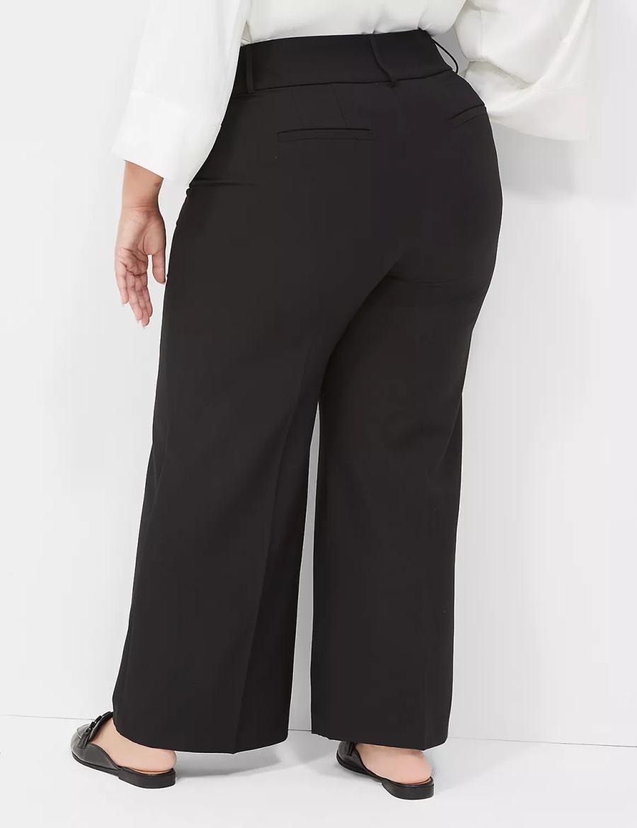 Lane Bryant Perfect Drape High-Rise Wide Leg Pantaloni Donna Nere | XCS3499FV